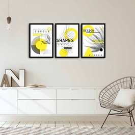 Wallity Cuadro Decorativo Enmarcado en MDF (3 Piezas) Multicolor